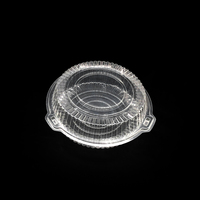 Bagasse jetable ops plastique rond récipient alimentaire unique 8 pouces cupcakes boîtes à clapet c35
