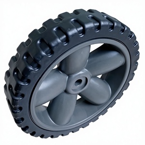 Ruedas y Neumáticos Pequeños de Plástico para Carretillas de Jardín, Lavadoras a Presión, Ruedas de 7 Pulgadas para Cortacéspedes - Product Image 1