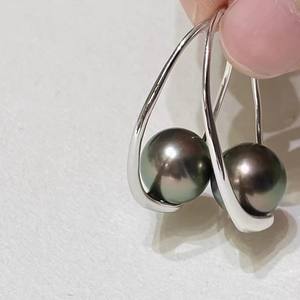 อุปกรณ์ทำเครื่องประดับมุก DIY 22410 ถาดเปล่าสำหรับต่างหูเงินแท้ S925 พร้อมลูกปัดกลมขนาด 11-13 มม. เครื่องประดับเงินแฟชั่น ตะขอเกี่ยวต่างหูสำหรับทำต่างหู - Product Image 2