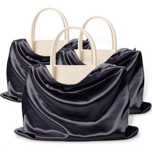 Sacs à cordon en satin de luxe de haute qualité pour sacs à main, chaussures, perruques, sacs de rangement anti-poussière en soie satinée avec logo personnalisé - Product Image 1