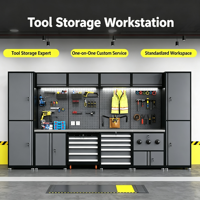 Station de travail pour réparation automobile, panneau perforé multifonctionnel, armoire à outils robuste à 10 tiroirs, capacité de 300 kg, style industriel, OEM/ODM