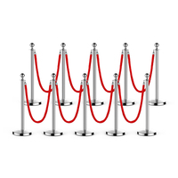 Musée Exposition Foule Queue Ligne Contrôle Corde Poteau Stand Barrières Stanchion
