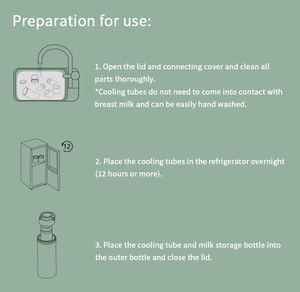 Dispositivo di raffreddamento del <span class=keywords><strong>latte</strong></span> materno portatile, mantiene il <span class=keywords><strong>latte</strong></span> fresco per 24 ore, elementi essenziali per l'<span class=keywords><strong>allattamento</strong></span> al seno con una bottiglia da 2 pezzi per la conservazione del <span class=keywords><strong>latte</strong></span> materno - Product Image 5