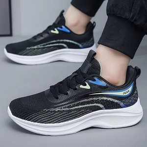 Chaussures de course pour hommes en maille grande taille, respirantes et légères, pour l'été, décontractées et sportives, avec logo imprimé en 3D, exportation transfrontalière - Product Image 2