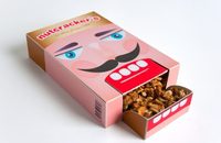 Boîte de présentation de cadeaux en papier kraft avec logo personnalisé, pour dattes, noix et noyaux, contenants en papier, emballages alimentaires