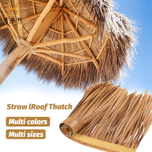 Nhà sản xuất cỏ nhân tạo tổng hợp thatch mái bán buôn Tranh khô cỏ mái PVC gạch cỏ thatch mái cho trang trại - Product Image 6