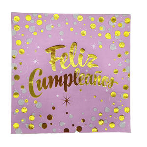 Serviettes <span class=keywords><strong>en</strong></span> <span class=keywords><strong>papier</strong></span> exquises <span class=keywords><strong>en</strong></span> pâte de bois vierge, couleur or/argent, motif mexicain bronzé, pour fêtes d'<span class=keywords><strong>anniversaire</strong></span>, de remise de diplôme et Noël - Product Image 2