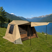 Tente de camping familiale automatique à montage rapide, tente de glamping avec auvent étendu, double couche, grand espace, tente d'extérieur pour le camping
