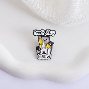 Don't Stop Meow esmalte Pin Freddie Lead Vocals cantante dibujos animados gato broches solapa mochila insignia joyería regalos para Fans amigos - Product Image 3