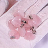 Collier pendentif cœur pêche 20*20mm, collier pendentif en pierre naturelle, jade, agate, cristal rose, collier en pierre de différentes couleurs