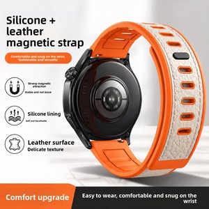 Correa de Silicona con Textura de Lichi para <span class=keywords><strong>Huawei</strong></span> GT6, Correa con Hebilla Magnética para Relojes Xiaomi y <span class=keywords><strong>Apple</strong></span> S11 Ultra3 - Product Image 2