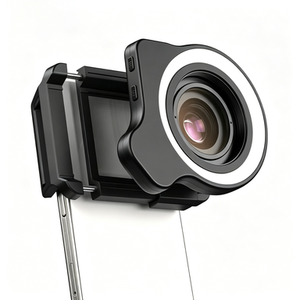 Objectif <span class=keywords><strong>Macro</strong></span> Externe HD ZM100 FL26 10X-20X avec <span class=keywords><strong>Flash</strong></span> et Lumière d'Appoint pour Appareil Photo de Téléphone Portable - Product Image 2