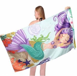 Serviette de plage en microfibre personnalisée double face, séchage rapide, en suède, sans sable, pour la piscine et la baignade - Product Image 1