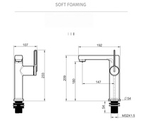 Robinet gris anthracite certifié CUPC avec affichage numérique de la température, lumière LED, eau chaude et froide, finition chromée