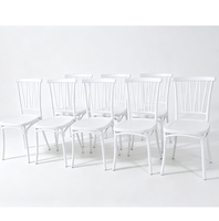 Chaise empilable en plastique blanc, chaise pour hôtel, banquet, mariage, événementiel, vente en gros et location pour fêtes