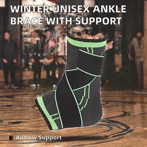 อุปกรณ์พยุงข้อเท้าสำหรับเล่นกีฬากลางแจ้งในฤดูหนาว แบบยูนิเซ็กซ์ ป้องกันขั้นพื้นฐาน ผ้าสแปนเด็กซ์ยืดได้สี่ทิศทาง สายรัดแบบพันรอบ ระบายอากาศได้ดี - Product Image 2