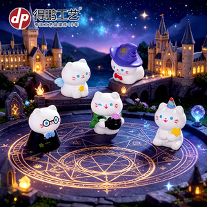 Figurine en résine Dp Magician Kitten, chat mignon de dessin animé, boîte mystère, décoration de bureau, artisanat artistique pour la maison, cadeau - Product Image 3