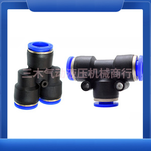 ข้อต่อลมแบบเร็วชนิด T รุ่น PEG16-12 12-10 10-8 8-6 6-4  ข้อต่อพลาสติกสำหรับสายลม - Product Image 3