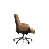 Chaise de bureau moderne haut de gamme pour salle de réunion, pivotante et à bascule en contreplaqué, avec accoudoirs confortables et réglage de la hauteur pour invités, idéale pour usage commercial
