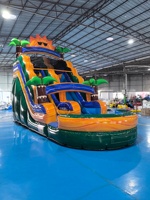 Toboggan aquatique gonflable géant en PVC de qualité commerciale pour adultes, très vendu en Europe et aux États-Unis, idéal pour les fêtes en plein air