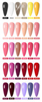 Kit de vernis à ongles en gel 66 couleurs, ensemble professionnel de gel de couleur UV LED à faire soi-même pour l'art des ongles, ensemble de manucure de salon longue durée