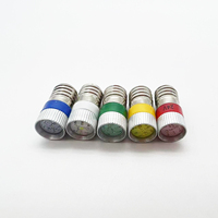 Ampoule LED indicatrice E10-D, diamètre 9 mm, tête métallique, installation par vis, 6V 12V 24V 36V 110V 127V 220V, lampe pilote, voyant lumineux