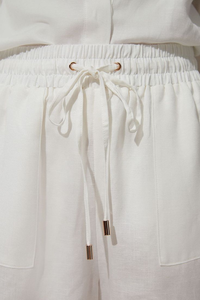 Ensemble 2 pièces en lin et coton personnalisable avec logo pour femme, chemise et short adaptés au bureau, vêtements d'été pour femme 2025 - Product Image 6