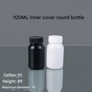 Nouveauté Bouteille en plastique HDPE à grande ouverture d'une capacité de 100ml avec capuchon intérieur pour le stockage à usage expérimental <span class=keywords><strong>ou</strong></span> l'ensachage imprimé - Product Image 6