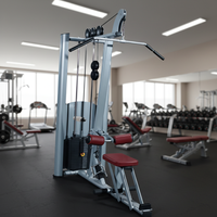 Máquina de gimnasio ST-4054 Loader Fitness con soporte de acero para mancuernas, equipo de selección de carga por pin, Lat Pull Down y Seat Row