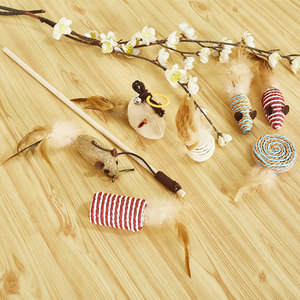 <span class=keywords><strong>7</strong></span> Pack <span class=keywords><strong>Cat</strong></span> Teaser Stick Venta al por mayor <span class=keywords><strong>Cat</strong></span> Mouse Toys Sisal <span class=keywords><strong>Cat</strong></span> Toys Interactive - Product Image 4