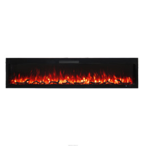 <span class=keywords><strong>Caminetto</strong></span> Elettrico Lineare da 100 Pollici a Parete/Incasso <span class=keywords><strong>con</strong></span> <span class=keywords><strong>Vetro</strong></span> Temperato, Tecnologia Fiamma HD e Termostato - Per Uso Domestico e Alberghiero - Product Image 1