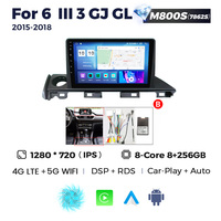NaviFly Layar Video Qled Androidcar Terbaru untuk Mazda 6 III 3 GJ GL 2015-2018 dengan Chip BT5.0 Auto Android