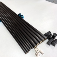 Tube de fût de queue de billard en fibre de carbone de 12,2 mm, fûts de queue pré-évidés avec remplissage en mousse, embout et insert de joint
