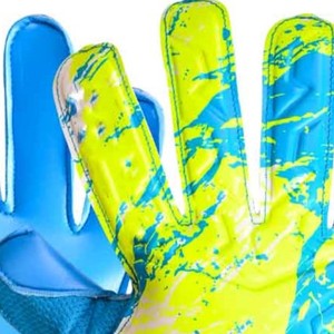 Gants de gardien de but de football, doigts entiers, matériau PU, impression par sublimation, antidérapants, sangle de poignet réglable - Product Image 4