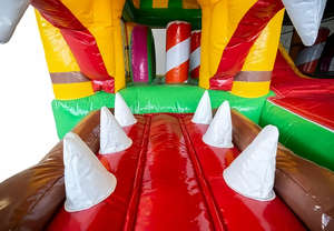 Château <span class=keywords><strong>gonflable</strong></span> multi-jeux en PVC pour enfants avec <span class=keywords><strong>toboggan</strong></span>, mur d'escalade et souffleur, certifié CE, capacité de 800 kg pour les fêtes - Product Image 6