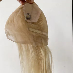 DX283 pelucas de encaje Full HD sin pegamento caliente sexy Pelo Largo niñas hueso recto cabello humano virgen 613 color rubio 22 24 26 pulgadas stock - Product Image 1