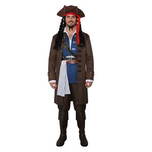 Medieval Vintage Brown Coat Jack Sparrow Cosplay Costume Unisex Halloween Renaissance Pirate <b>Gothic</b> Steampunk <b>Jacket</b> Dresses TV - Product Image 2