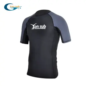 YONSUB Lycra Ngắn Tay Rash Guard Cho Nam Giới