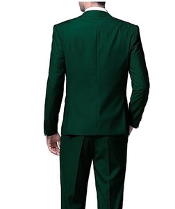 Costume Homme Verde Scuro <span class=keywords><strong>Da</strong></span> <span class=keywords><strong>Sera</strong></span> Del Partito Degli Uomini Vestiti per la Cerimonia Nuziale di Promenade di Usura A Due Pezzi Pantaloni Giacca Trim Fit Smoking Dello Sposo - Product Image 2