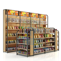 Étagère modulaire moderne à un seul côté pour les magasins de proximité, les en-cas, les produits alimentaires, les présentoirs de marchandises, les stands de supermarché