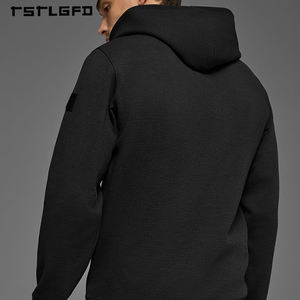 Sudadera con capucha tipo waffle personalizada para hombre, ecológica, de punto texturizado, con bolsillo canguro. - Product Image 2