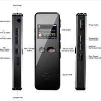 Grabadora de Voz Digital 3we GH-v90 Super HD con Reducción de Ruido, Micrófono Dual, Metálica, con Dictáfono de Audio WAV