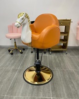 Chaise de coiffure pour enfants Wallybeauty, chaise de salon pour enfants avec système hydraulique et pivotant, chaise de coiffure pour bébé