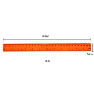 Creative Transparent Purple Blue Green Yellow Straight <b>Ruler</b> Set 20Cm <b>30Cm</b> Plastic <b>Rulers</b> for School Children - Product Image 4