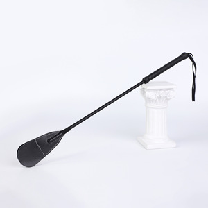 Látigo de Cuero Genuino Negro Marrón, Accesorio de Castigo SM, Juguete para Adultos con Mango Largo - Product Image 3