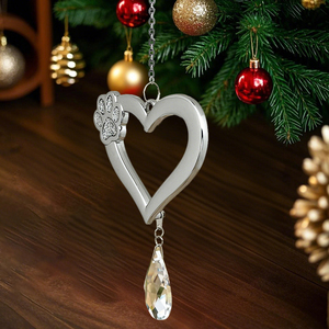 Attrape-soleils commémoratifs pour chiens et chats Cadeaux commémoratifs pour animaux de compagnie Sympathie <span class=keywords><strong>Pont</strong></span> <span class=keywords><strong>arc</strong></span>-<span class=keywords><strong>en</strong></span>-<span class=keywords><strong>ciel</strong></span> <span class=keywords><strong>Coeur</strong></span> avec empreinte de patte et attrape-soleils <span class=keywords><strong>en</strong></span> cristal - Product Image 4