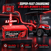 Batterie LiFePO4 à semi-conducteurs XIONGRUIHENG 36V105Ah pour voiturettes de golf, coupure basse température, multiprotection, support 24/7, 6000 cycles