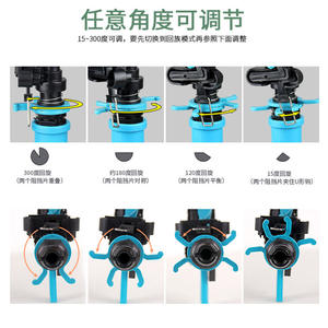 Arroseur oscillant de jardin en plastique, dispositif d'arrosage automatique rotatif, buse bleue 3105D pour l'irrigation des pelouses - Product Image 5