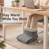 Chauffe-pieds chauffant haut de gamme en polaire/polyester ultra doux avec télécommande, thermostat réglable et contrôle intelligent