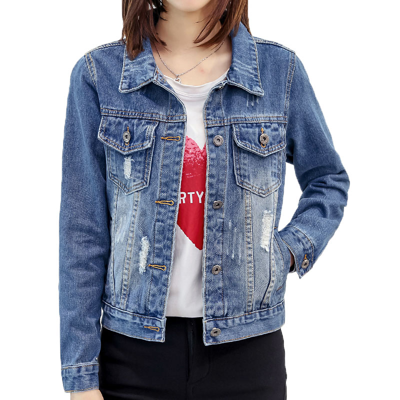 Chaquetas vaqueras de moda para mujer, chaqueta vaquera